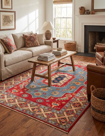 4' 1 x 5' 11 Hand Knotted Kazak Rug