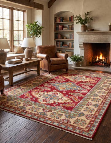 5' x 6' 11 Hand Knotted Kazak Rug