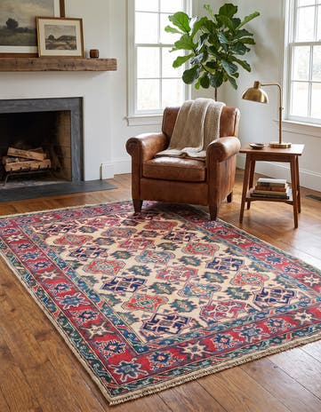 3' 11 x 5' 11 Hand Knotted Kazak Rug