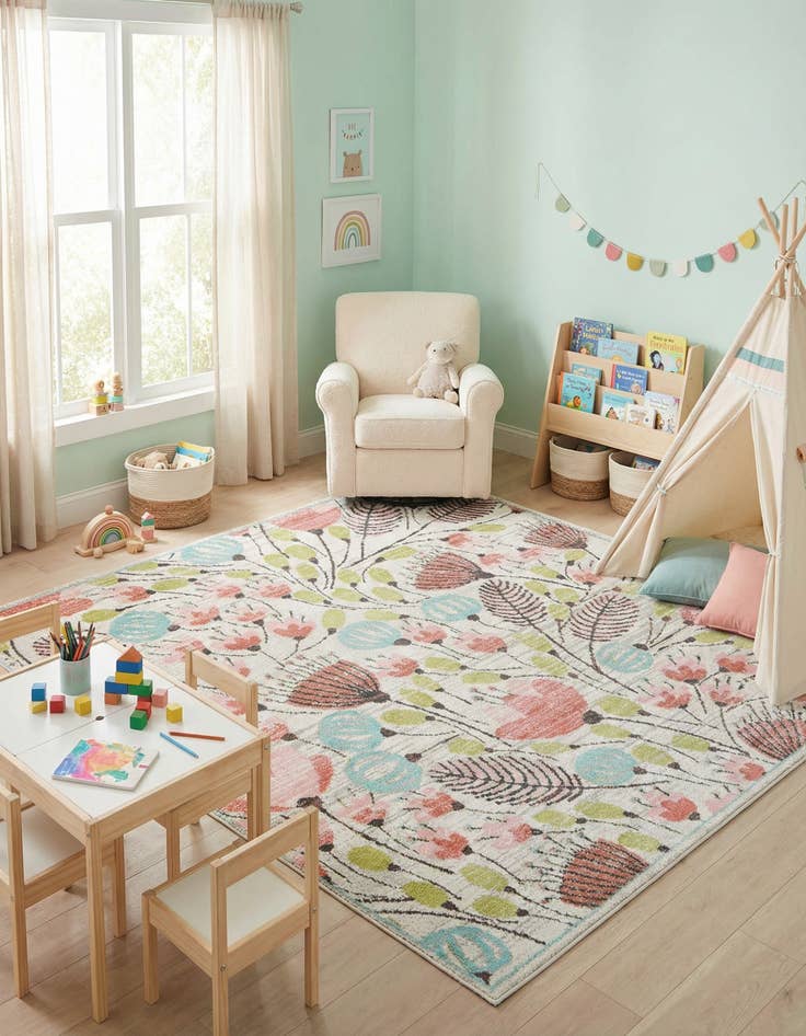 Detail image of 10' x 10' Whimsy Kids Square Rug
