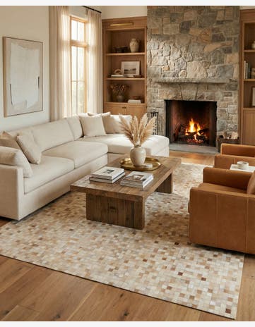 8' 1 x 10' Cowhide - Patchwork Rug