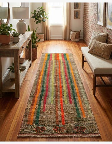 2' 9 x 8' 2 Hand Knotted Balouch Wool Runner Rug
