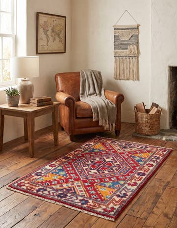 2' x 3' Hand Knotted Kazak Rug