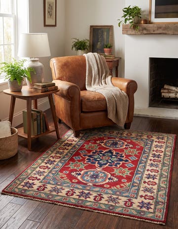 2' 11 x 3' 11 Hand Knotted Kazak Rug