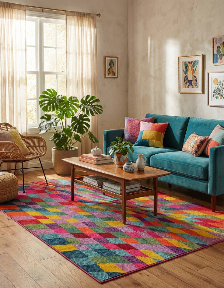 Detail image of 5' x 8' Washable Hyacinth Rug