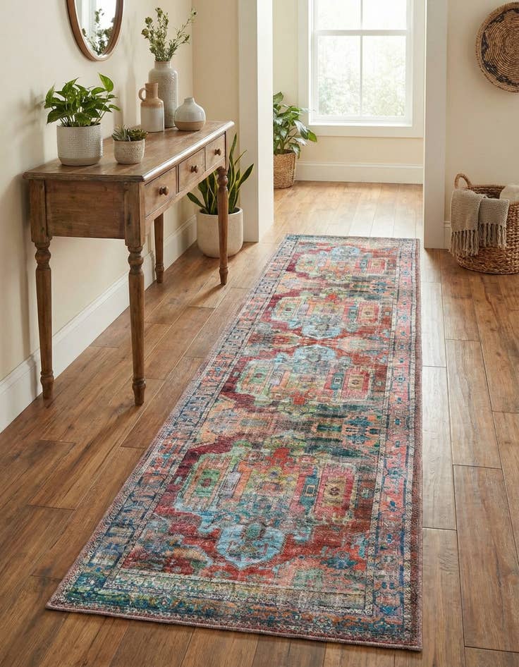 Detail image of 2' x 10' Washable Maahru Runner Rug