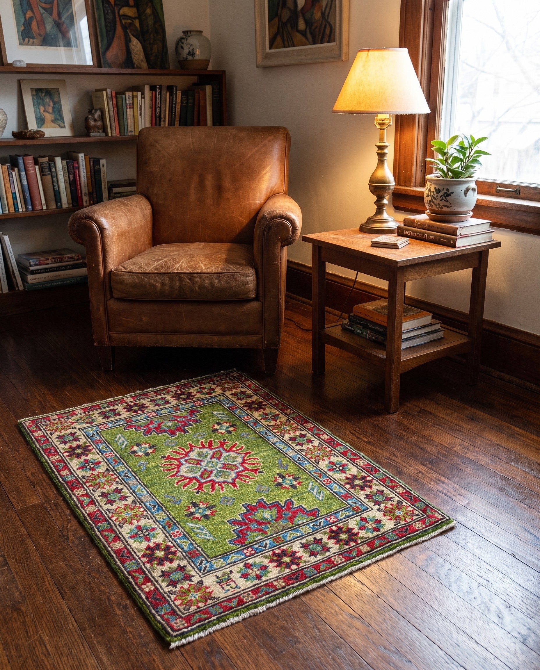 2' x 3' 2 Hand Knotted Kazak Rug