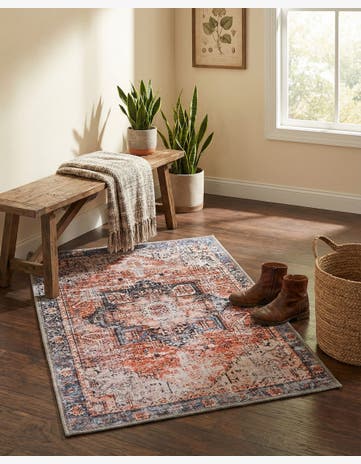 Vintage Rust Red Yara Rug