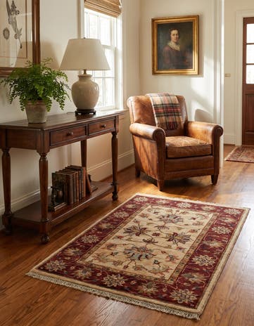2' x 3' Hand Knotted Ziegler Rug
