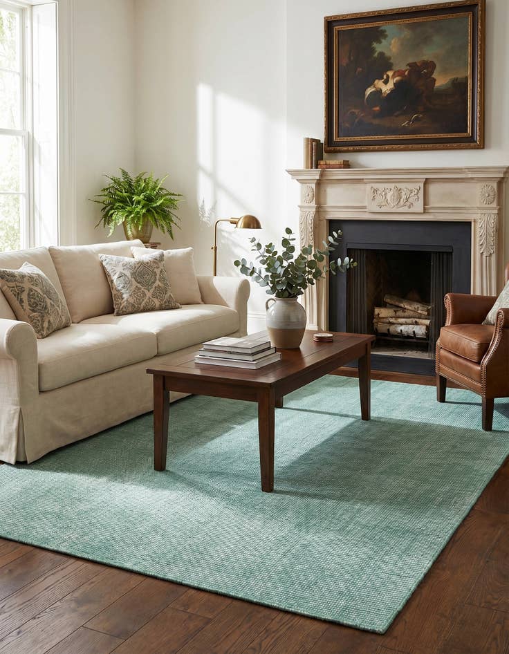 Detail image of 5' 1 x 8' Hand Woven Jill Zarin English Manor Farmhouse Wool Rug