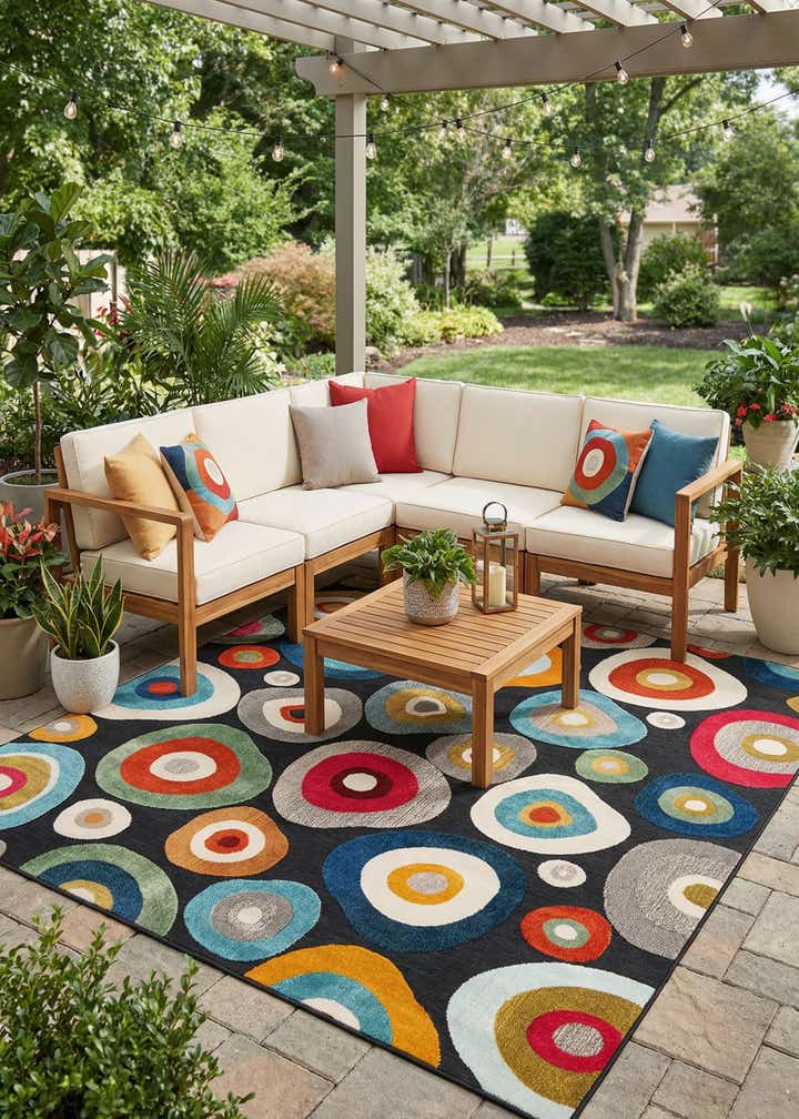 10' x 10' Easy-Clean Casablanca Indoor / Outdoor Square Rug