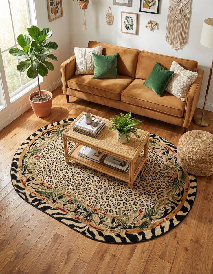 Detail image of 5' 3 x 8' Safari Oval Rug