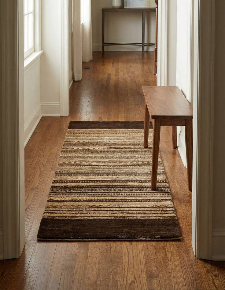 Detail image of 2' 3 x 4' 7 Hand Knotted Kashkuli Gabbeh Oriental Wool Runner Rug