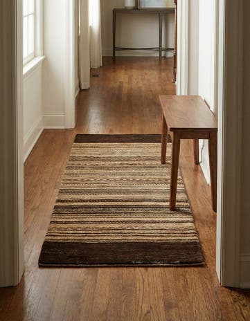 2' 3 x 4' 7 Hand Knotted Kashkuli Gabbeh Oriental Wool Runner Rug