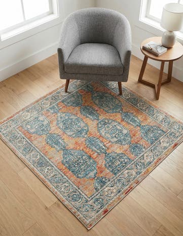 Brick Red Lola Square Rug