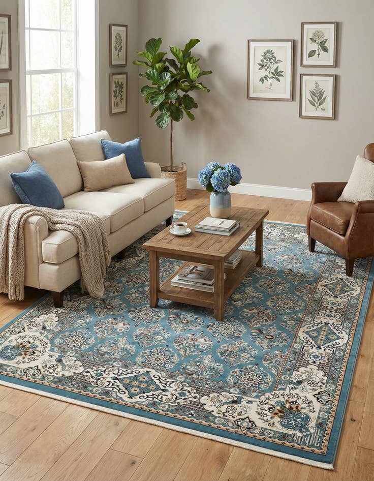 Detail image of 7' 10 x 10' Nain Design Rug