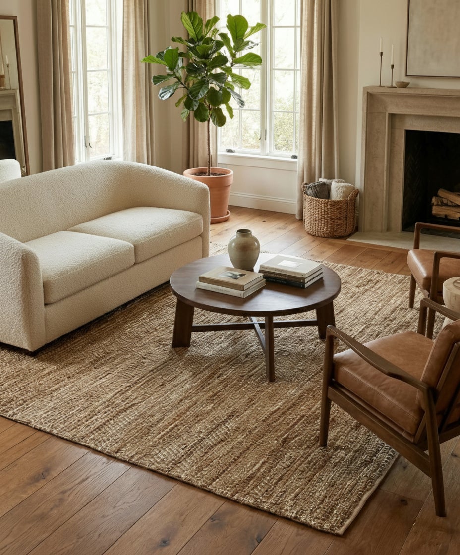 Leather Metallic Jute Rugs
