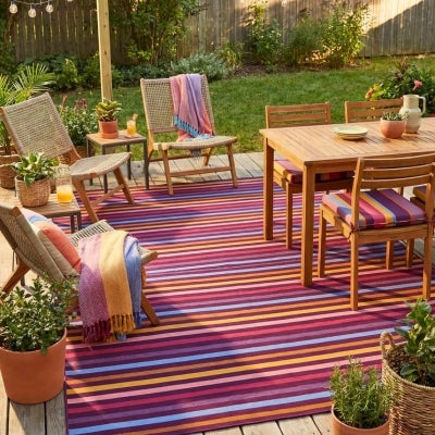 Outdoor Striped Rugs