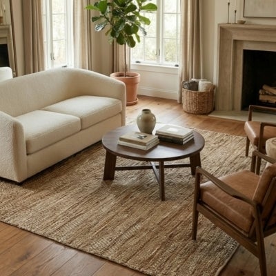 Leather Metallic Jute Rugs