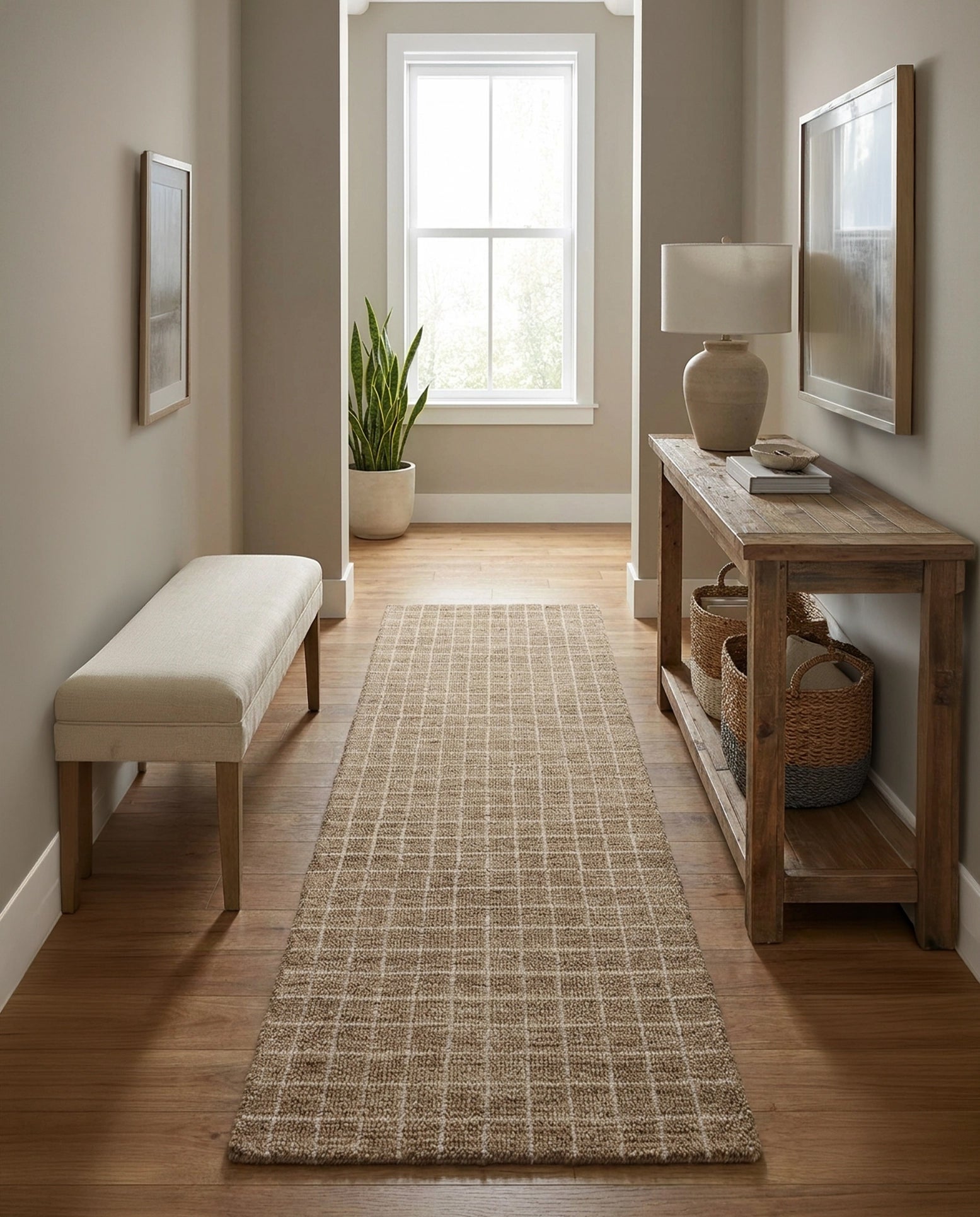2' x 6' 1 Heritage Line Wool Runner Rug